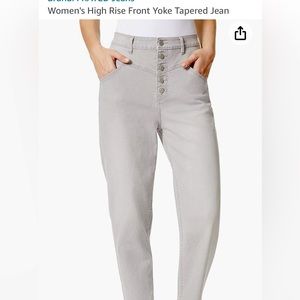 Frayed High-rise Tapered leg Jeans